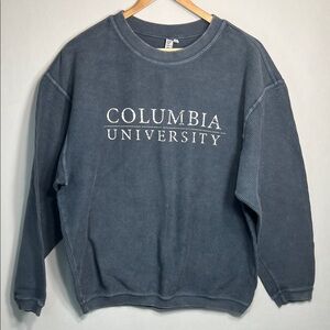 Columbia University Blue/Gray Washed Corduroy Sweatshirt size S